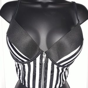 Black and white corset